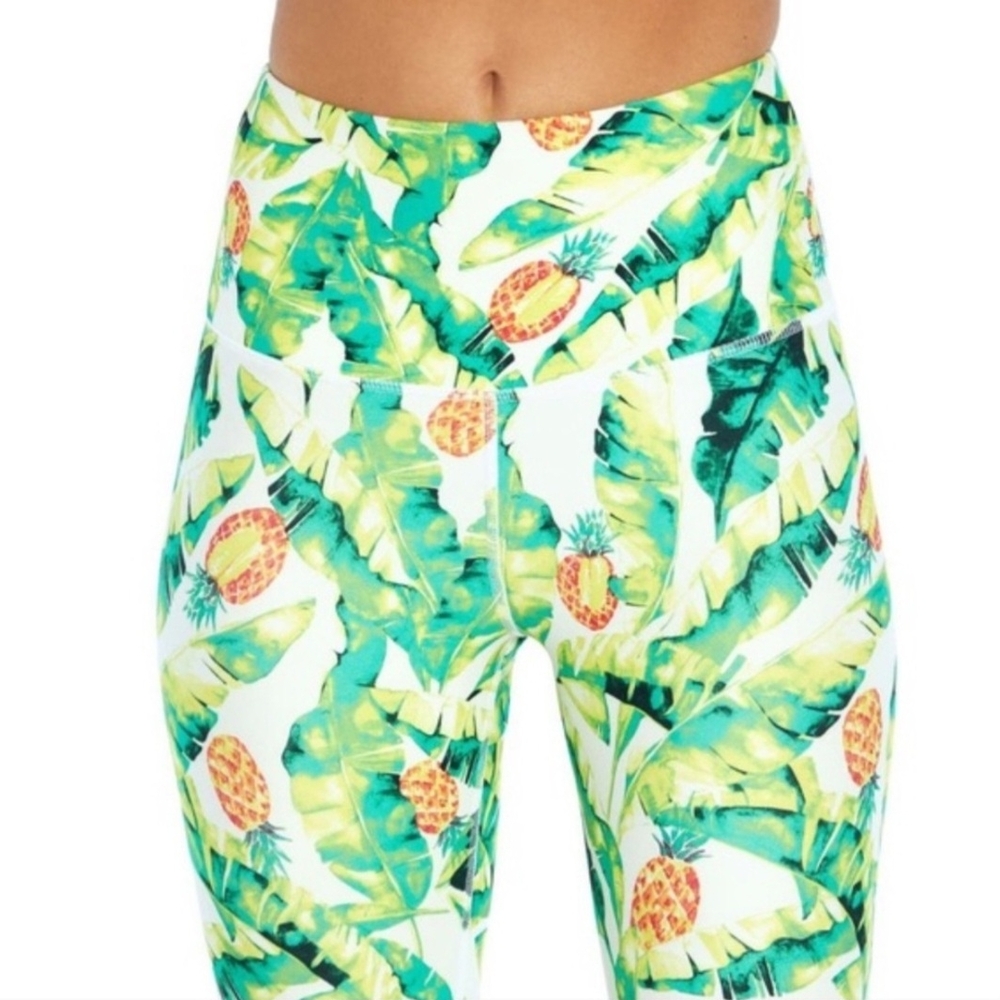 NEW Wildfox Green Tropical Print Cropped Pants